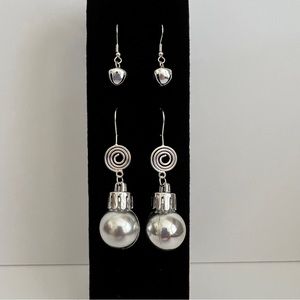 Silver Bells Christmas Bling Double Earring Set in Christmas Stocking!